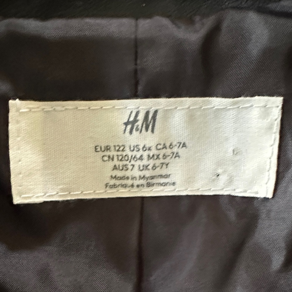 H&M Black Faux Leather Biker Jacket with Silver Hardware - Picture 2 of 8